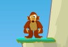 Monkey cliff diving